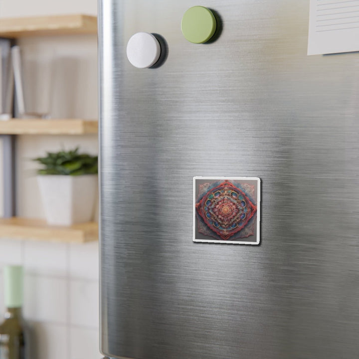 Ethereal Floral Mandala - Die-cut Magnet - Home Decor - g(0D·IO) - 6 × 6" - Die-Cut - 1 pc