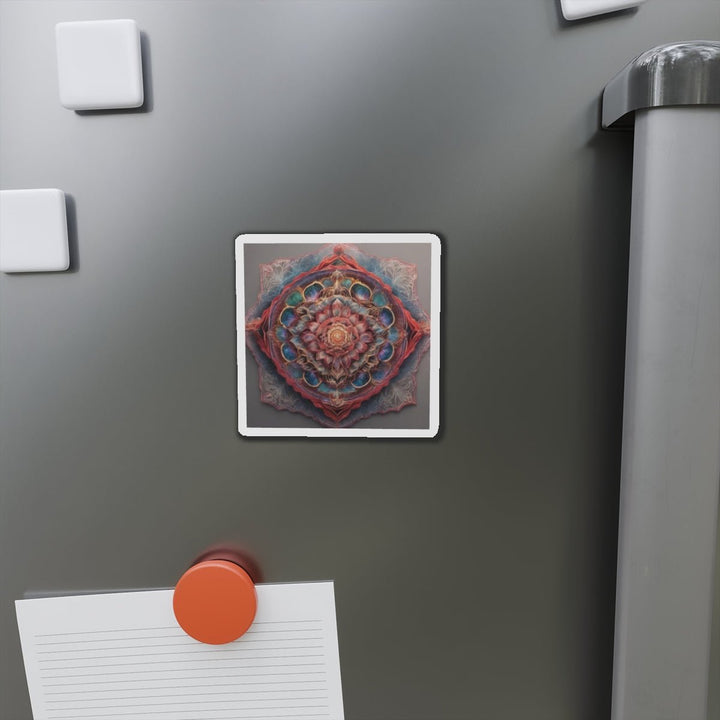 Ethereal Floral Mandala - Die-cut Magnet - Home Decor - g(0D·IO) - 6 × 6" - Die-Cut - 1 pc