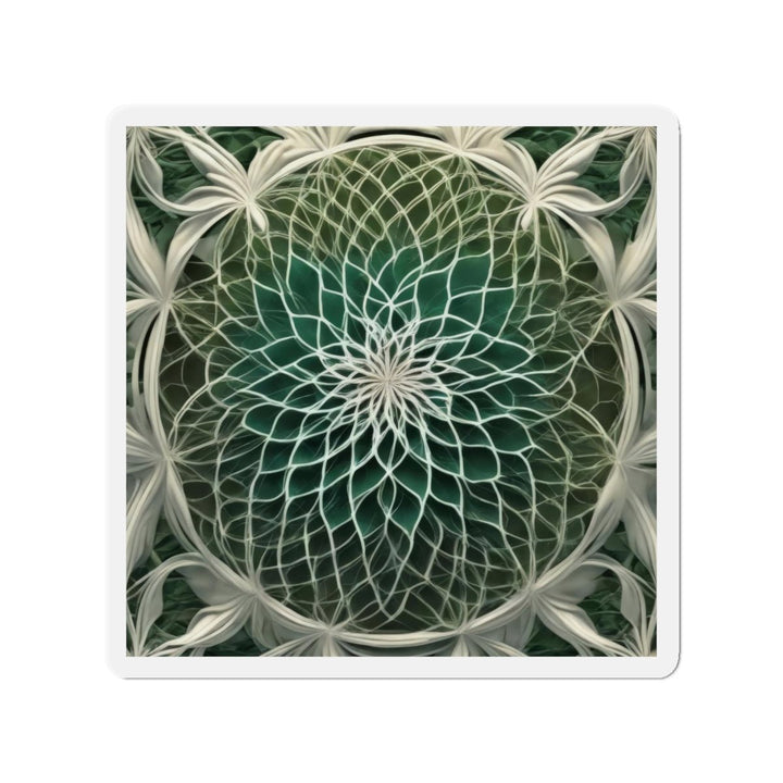 Ethereal Floral Mandala - Die-cut Magnet - Home Decor - g(0D·IO) - 5" x 5" - Die-Cut - 1 pc