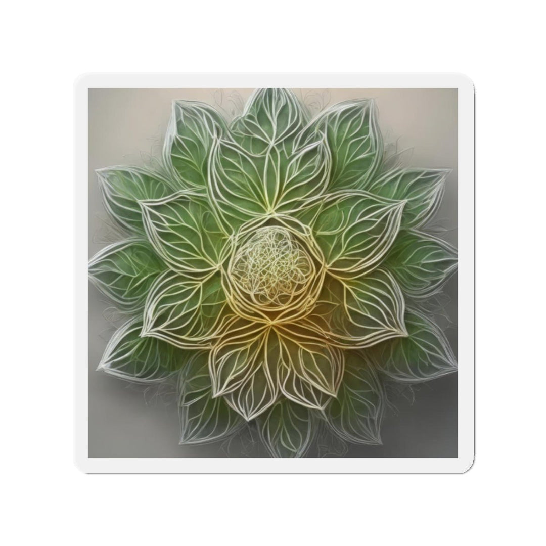 Ethereal Floral Mandala - Die-cut Magnet - Home Decor - g(0D·IO) - 2" x 2" - Die-Cut - 1 pc