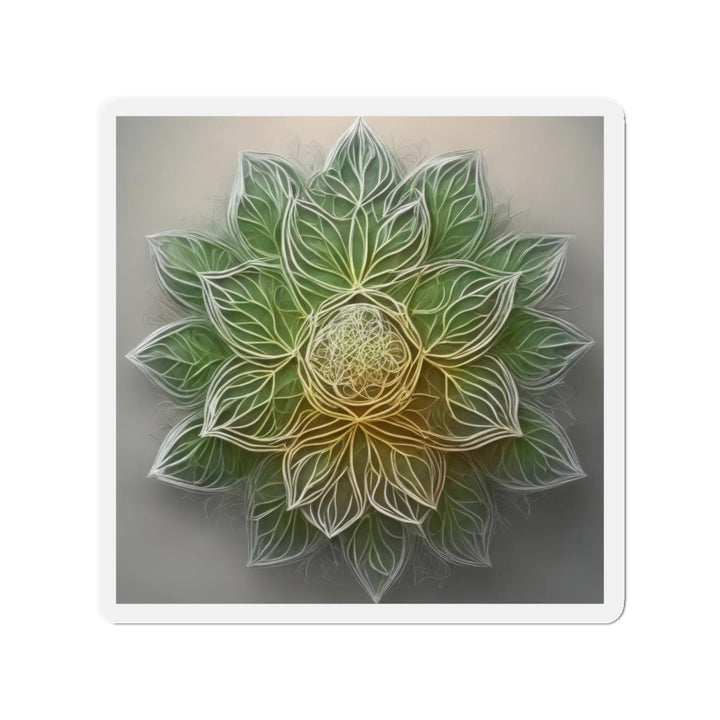 Ethereal Floral Mandala - Die-cut Magnet - Home Decor - g(0D·IO) - 5" x 5" - Die-Cut - 1 pc