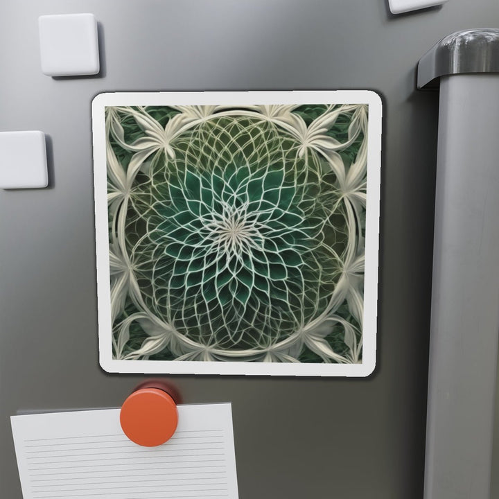 Ethereal Floral Mandala - Die-cut Magnet - Home Decor - g(0D·IO) - 6 × 6" - Die-Cut - 1 pc