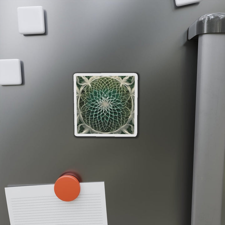 Ethereal Floral Mandala - Die-cut Magnet - Home Decor - g(0D·IO) - 6 × 6" - Die-Cut - 1 pc