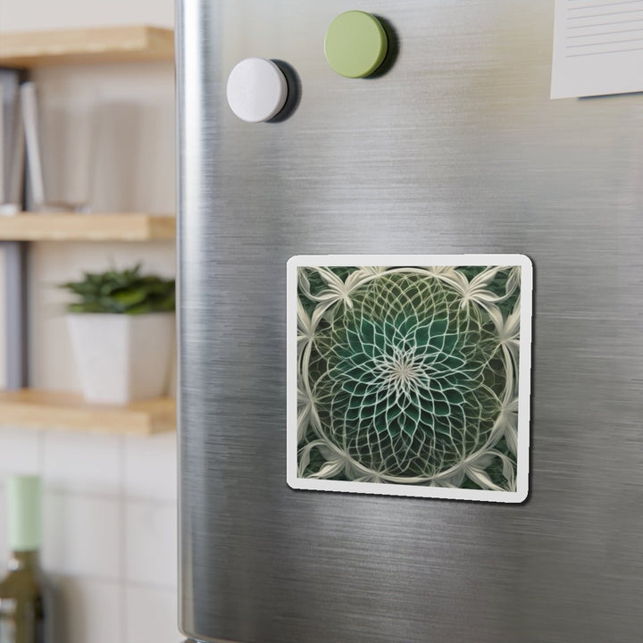 Ethereal Floral Mandala - Die-cut Magnet - Home Decor - g(0D·IO) - 6 × 6" - Die-Cut - 1 pc