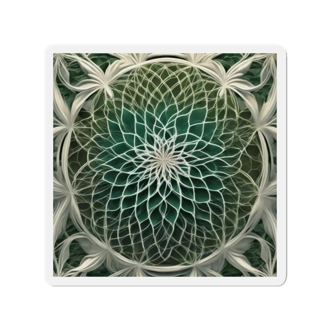 Ethereal Floral Mandala - Die-cut Magnet - Home Decor - g(0D·IO) - 6 × 6" - Die-Cut - 1 pc