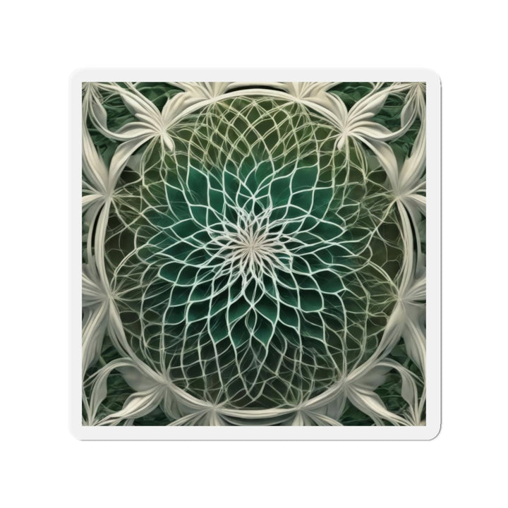 Ethereal Floral Mandala - Die-cut Magnet - Home Decor - g(0D·IO) - 6 × 6" - Die-Cut - 1 pc
