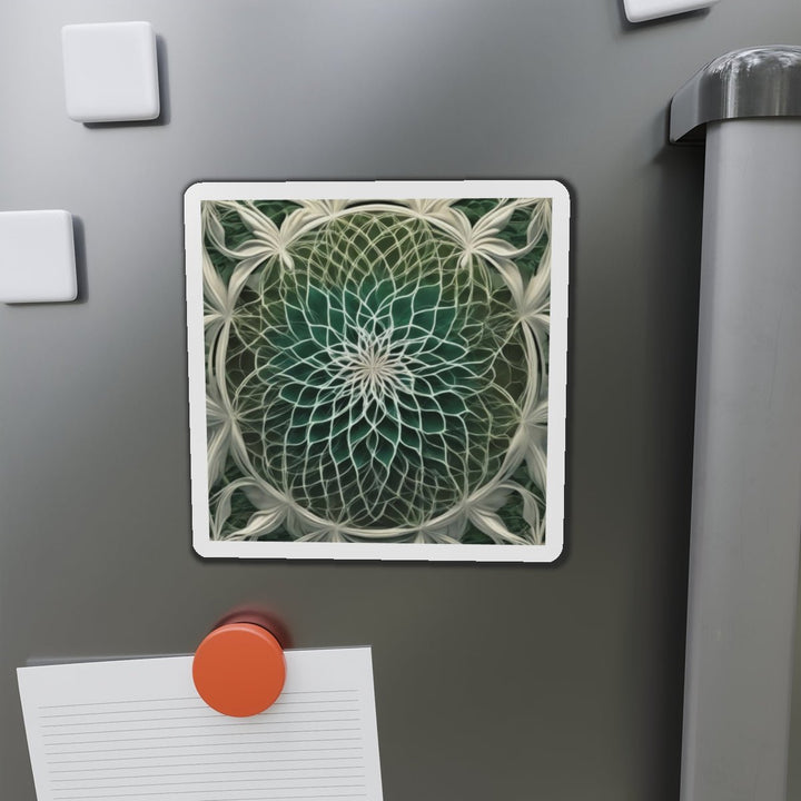 Ethereal Floral Mandala - Die-cut Magnet - Home Decor - g(0D·IO) - 6 × 6" - Die-Cut - 1 pc