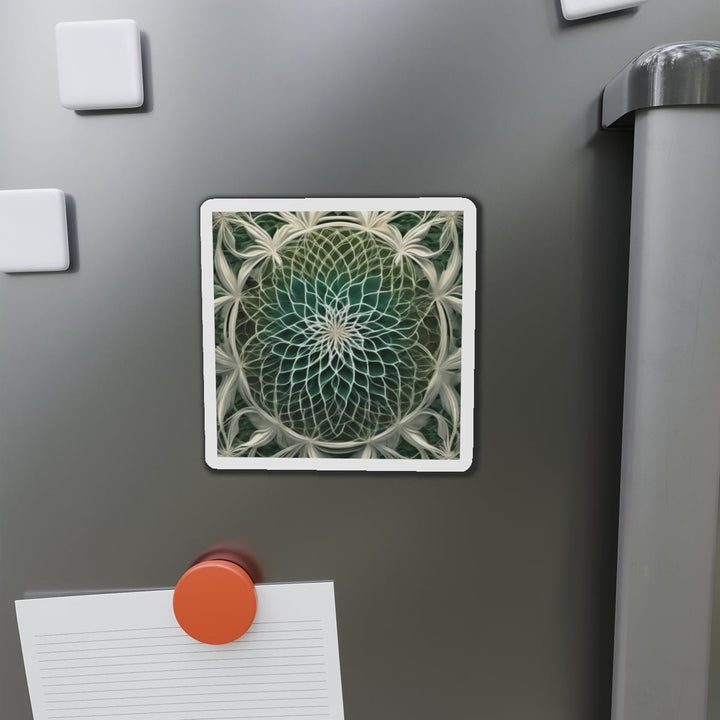Ethereal Floral Mandala - Die-cut Magnet - Home Decor - g(0D·IO) - 6 × 6" - Die-Cut - 1 pc