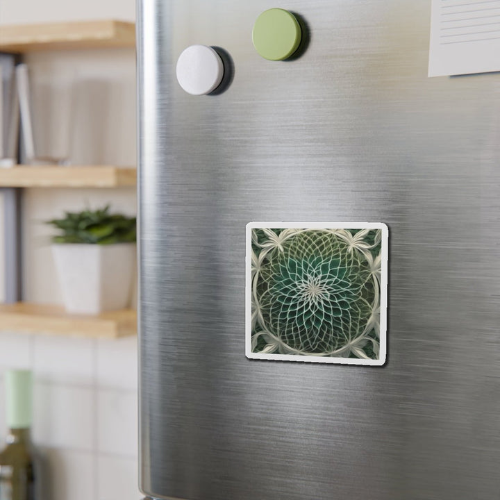 Ethereal Floral Mandala - Die-cut Magnet - Home Decor - g(0D·IO) - 6 × 6" - Die-Cut - 1 pc