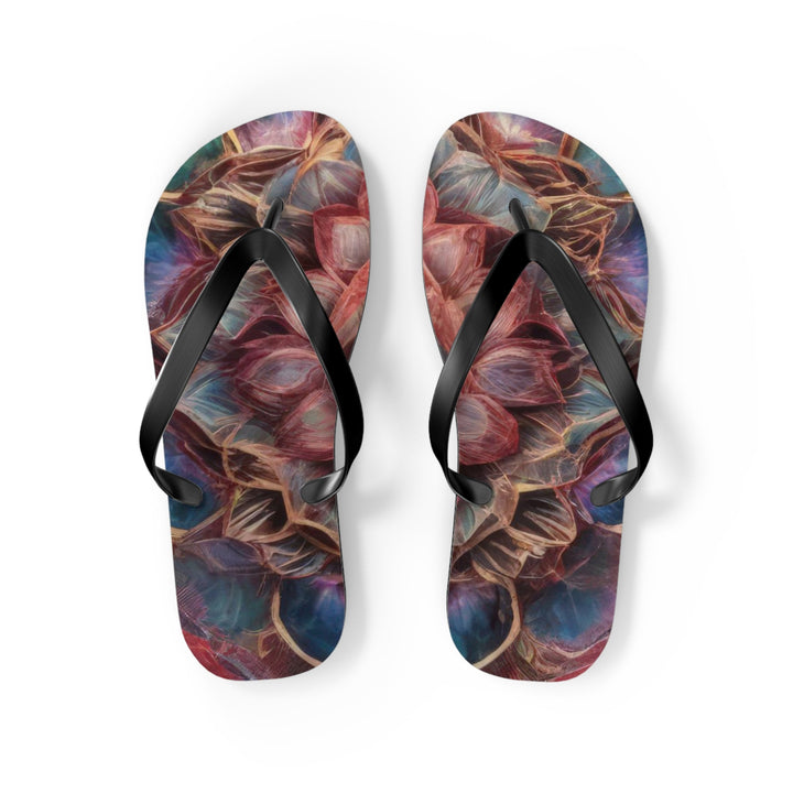 Ethereal Floral Mandala - Flip Flops - Shoes - g(0D·IO) - M - Black sole -