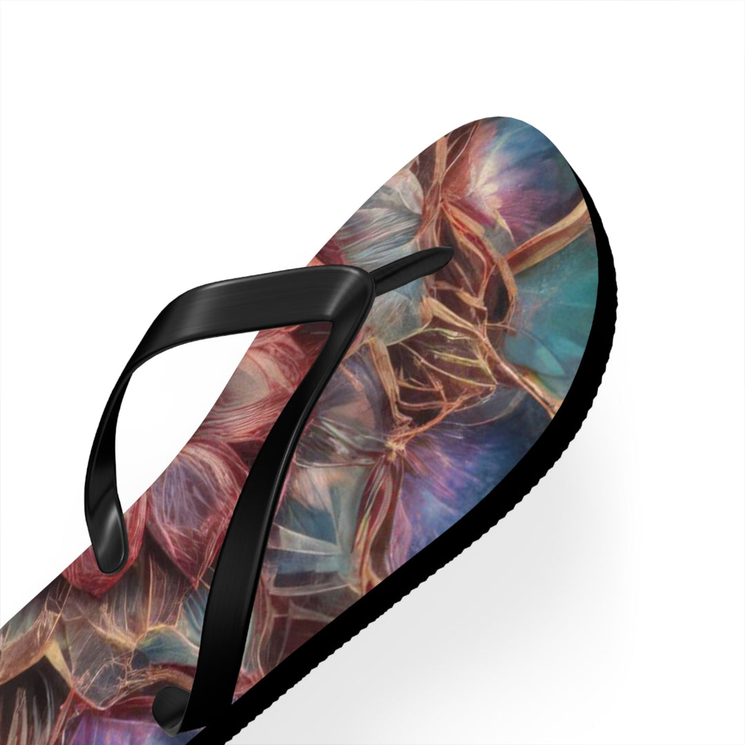 Ethereal Floral Mandala - Flip Flops - Shoes - g(0D·IO) - XL - Black sole -