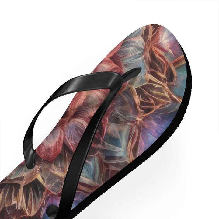 Ethereal Floral Mandala - Flip Flops - Shoes - g(0D·IO) - XL - Black sole -