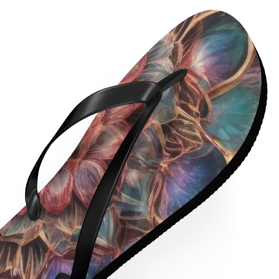 Ethereal Floral Mandala - Flip Flops - Shoes - g(0D·IO) - XL - Black sole -