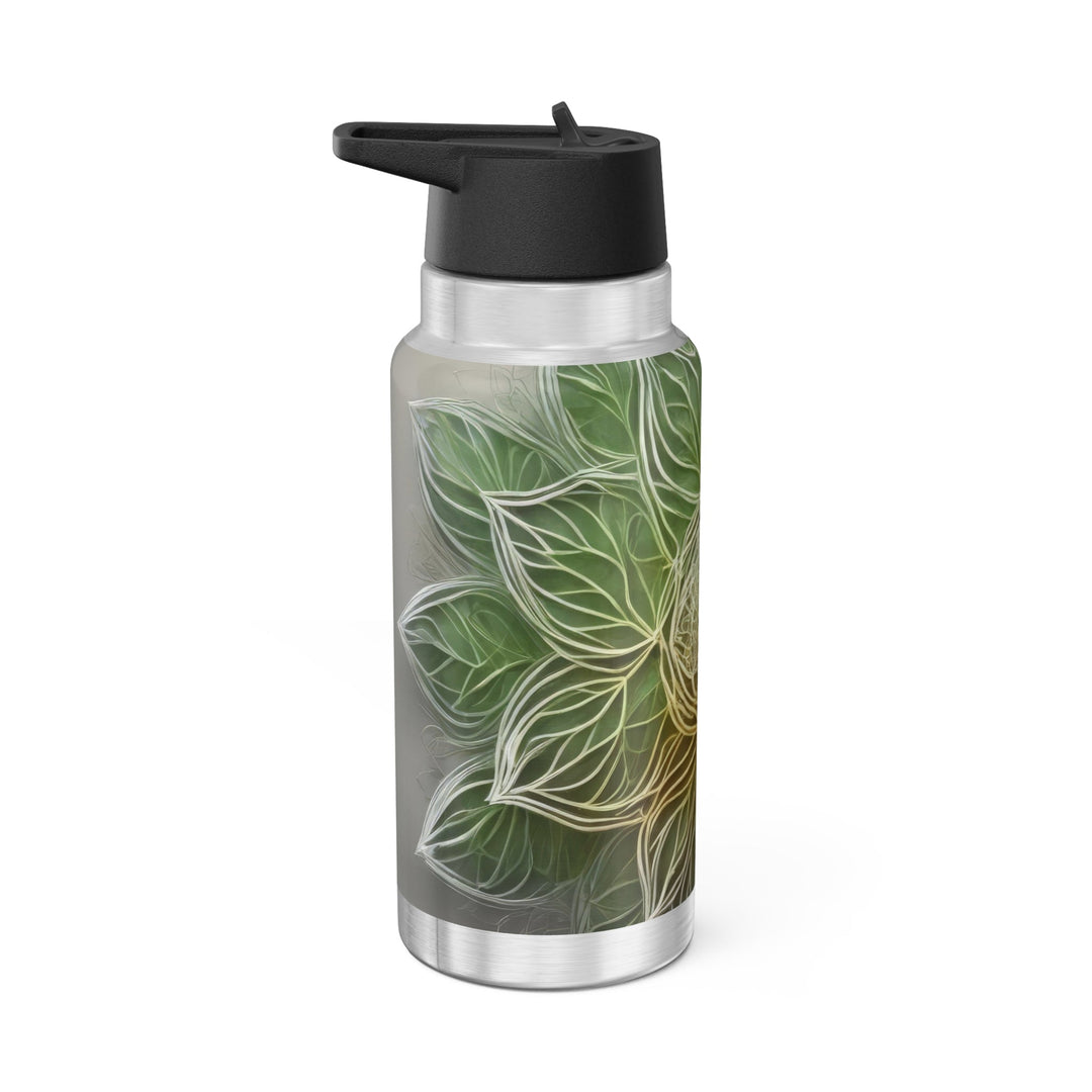 Ethereal Floral Mandala - Gator Tumbler 32oz - Mug - g(0D·IO) - Silver - 32oz -