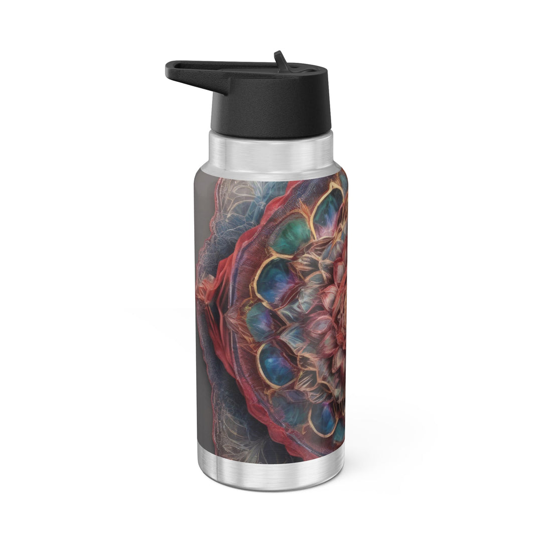 Ethereal Floral Mandala - Gator Tumbler 32oz - Mug - g(0D·IO) - Silver - 32oz -