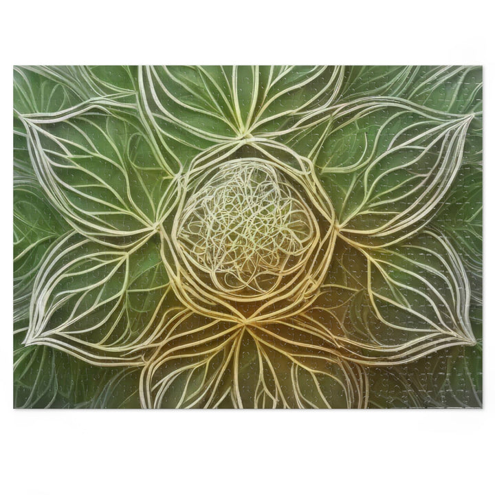 Ethereal Floral Mandala - Jigsaw Puzzle (100, 252, 500, 1000 pieces) - Puzzle - g(0D·IO) - 20.5" × 15" (500 pcs) - -