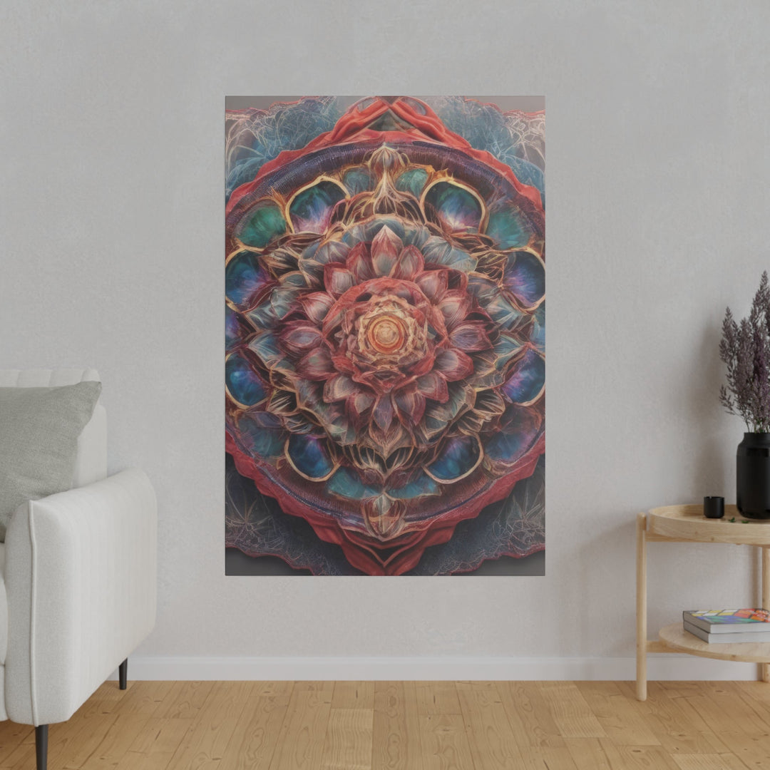 Ethereal Floral Mandala - Matte Canvas - Canvas - g(0D·IO) - 32" x 32" (Square) - 0.75'' -