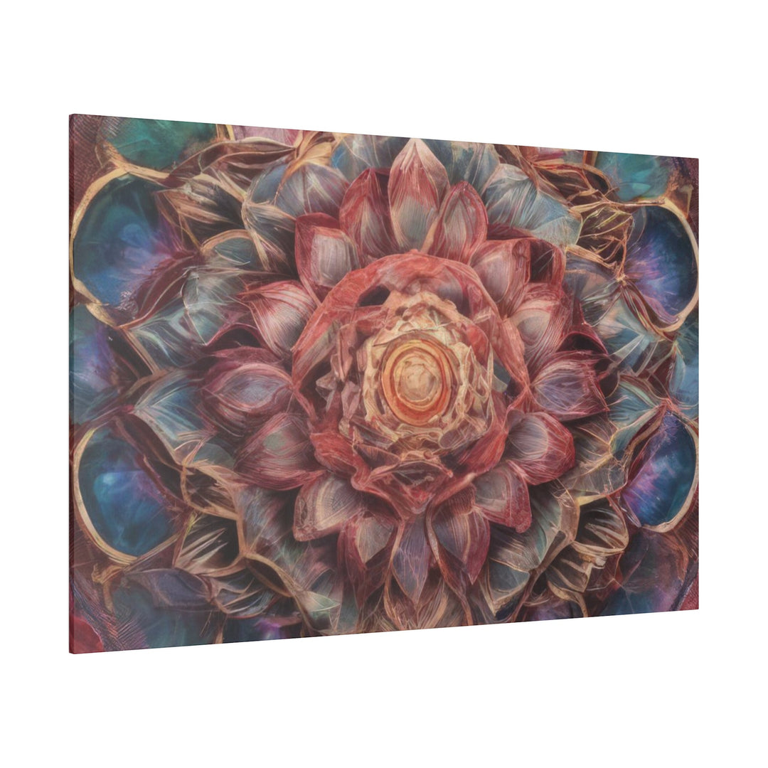 Ethereal Floral Mandala - Matte Canvas - Canvas - g(0D·IO) - 32" x 32" (Square) - 0.75'' -