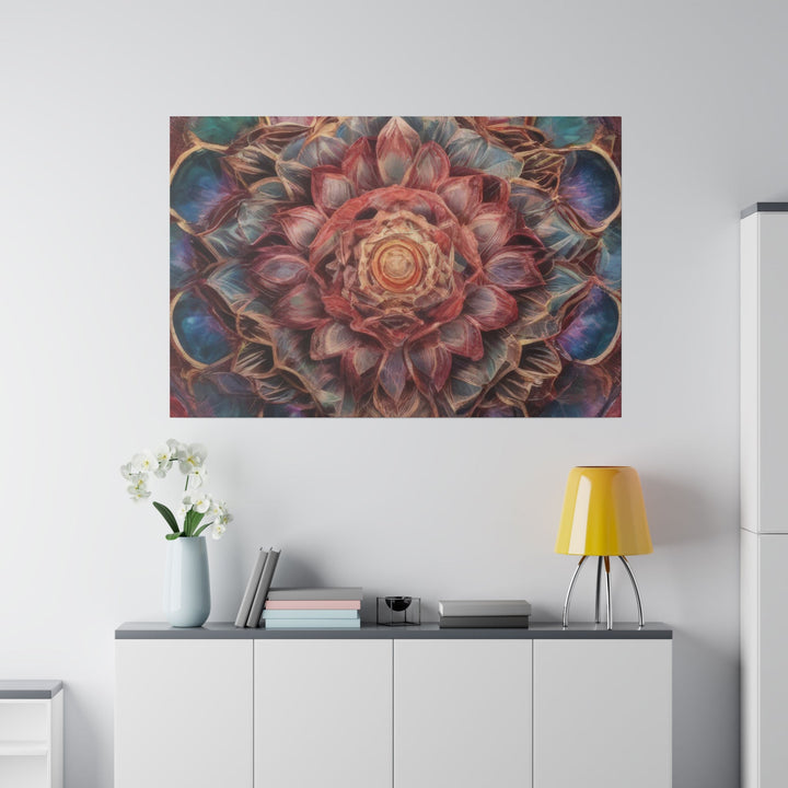 Ethereal Floral Mandala - Matte Canvas - Canvas - g(0D·IO) - 32" x 32" (Square) - 0.75'' -