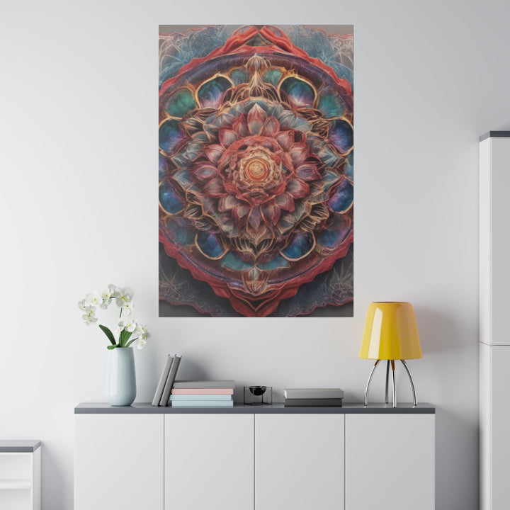 Ethereal Floral Mandala - Matte Canvas - Canvas - g(0D·IO) - 32" x 32" (Square) - 0.75'' -