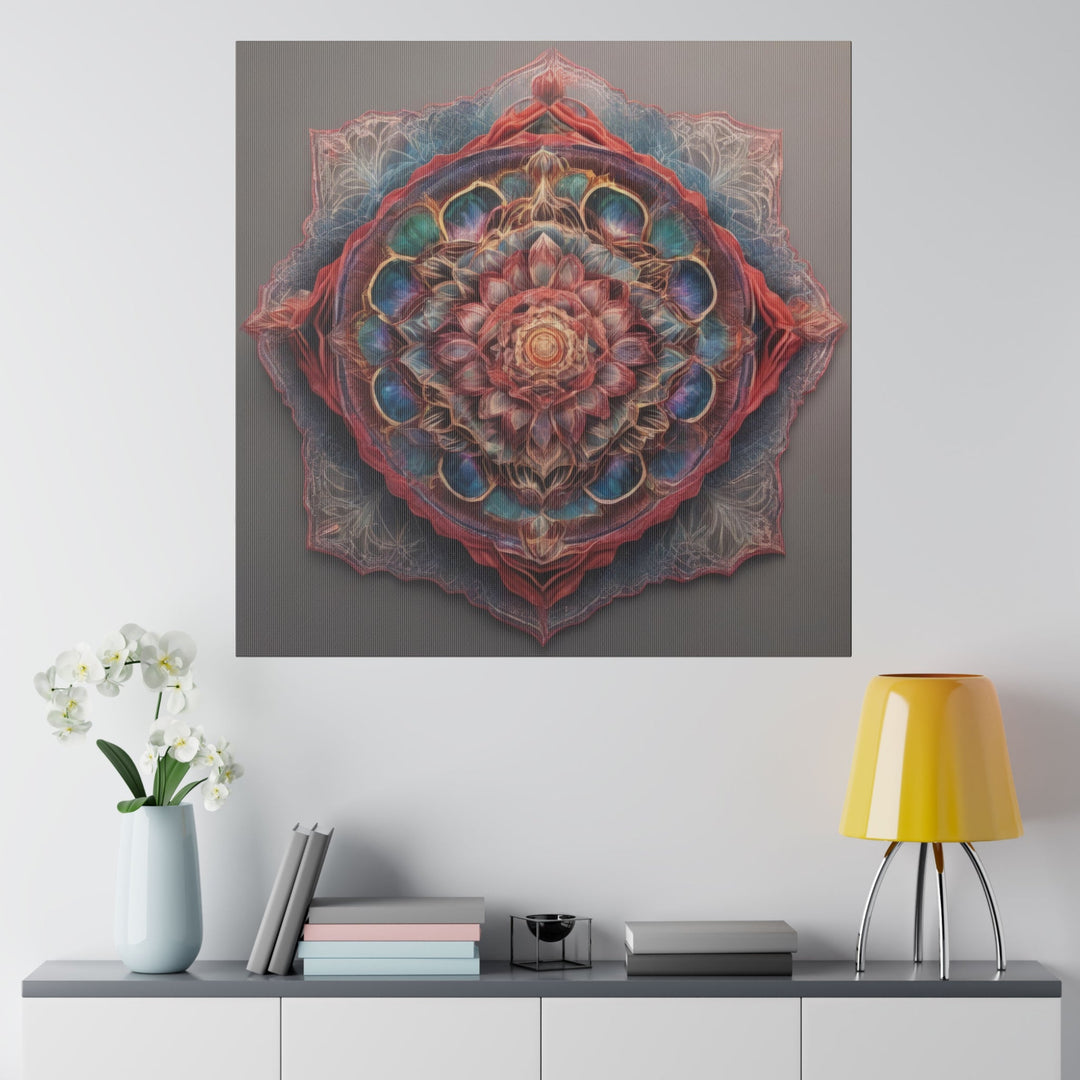 Ethereal Floral Mandala - Matte Canvas - Canvas - g(0D·IO) - 32" x 32" (Square) - 0.75'' -