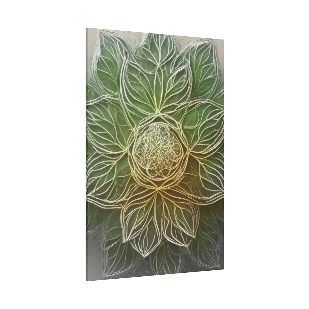 Ethereal Floral Mandala - Matte Canvas - Canvas - g(0D·IO) - 32" x 32" (Square) - 0.75'' -