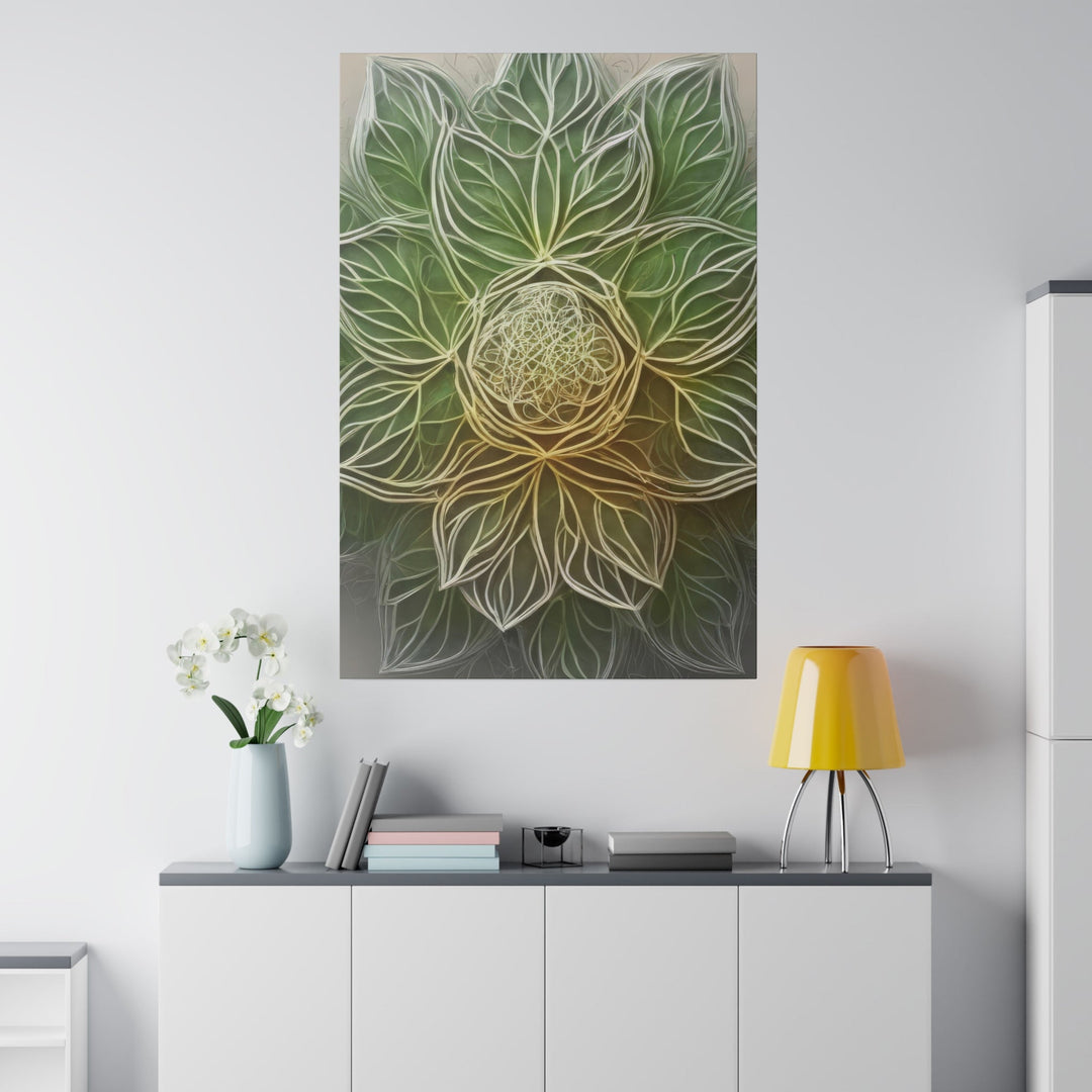 Ethereal Floral Mandala - Matte Canvas - Canvas - g(0D·IO) - 32" x 32" (Square) - 0.75'' -