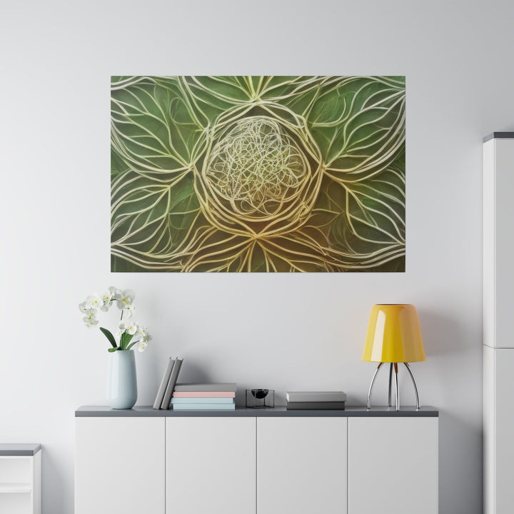 Ethereal Floral Mandala - Matte Canvas - Canvas - g(0D·IO) - 32" x 32" (Square) - 0.75'' -