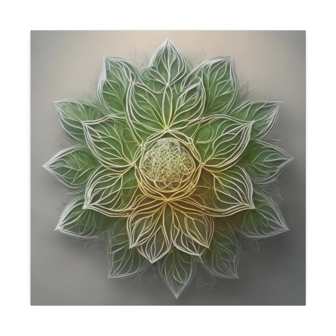 Ethereal Floral Mandala - Matte Canvas - Canvas - g(0D·IO) - 32" x 32" (Square) - 0.75'' -