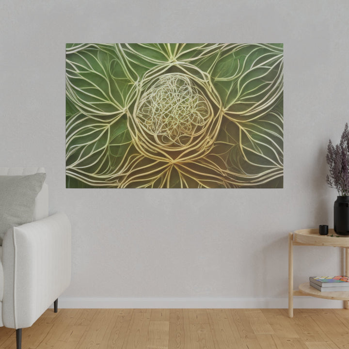 Ethereal Floral Mandala - Matte Canvas - Canvas - g(0D·IO) - 32" x 32" (Square) - 0.75'' -