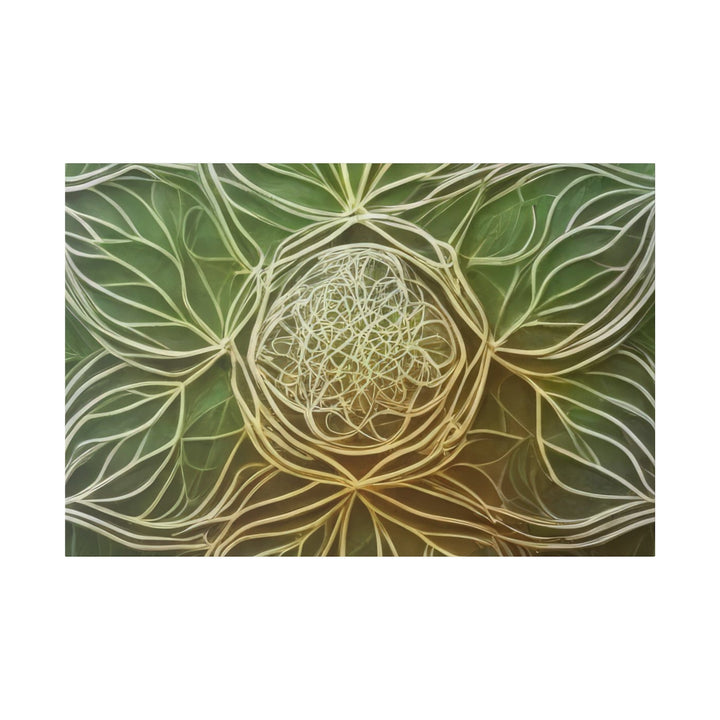 Ethereal Floral Mandala - Matte Canvas - Canvas - g(0D·IO) - 48″ x 32″ (Horizontal) - 0.75'' -