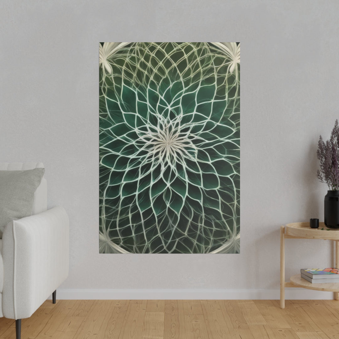 Ethereal Floral Mandala - Matte Canvas - Canvas - g(0D·IO) - 32" x 32" (Square) - 0.75'' -