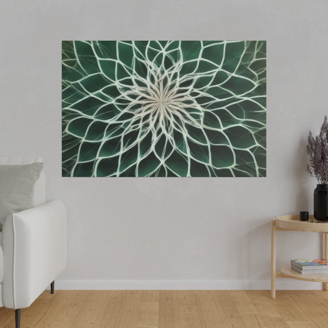 Ethereal Floral Mandala - Matte Canvas - Canvas - g(0D·IO) - 32" x 32" (Square) - 0.75'' -