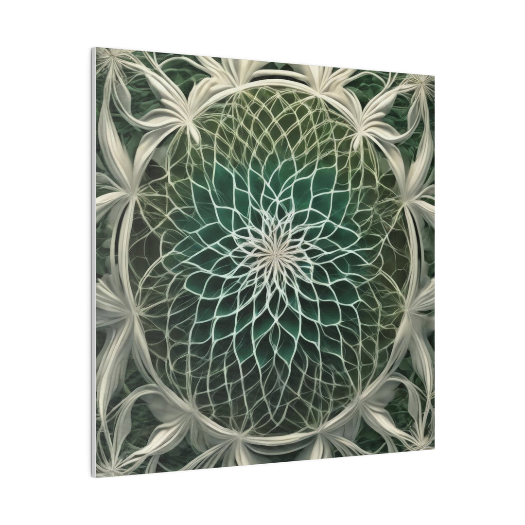 Ethereal Floral Mandala - Matte Canvas - Canvas - g(0D·IO) - 32" x 32" (Square) - 0.75'' -