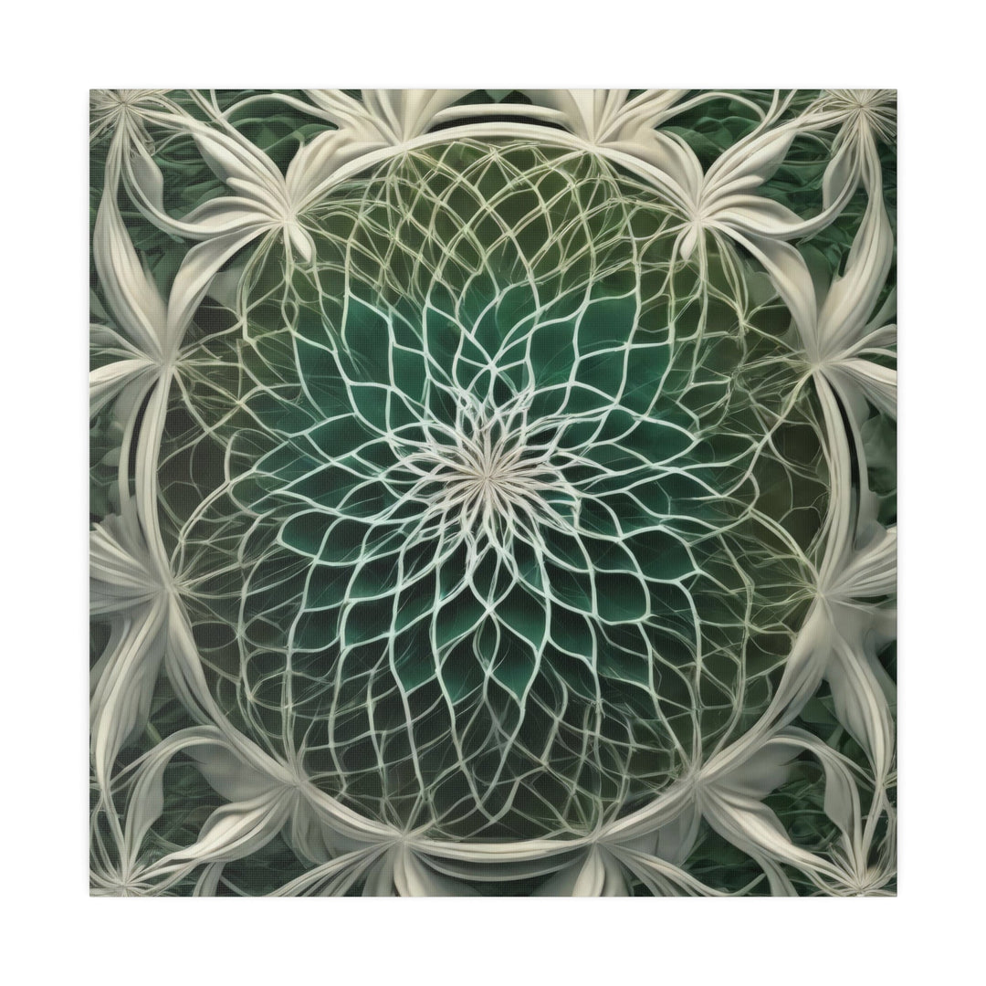 Ethereal Floral Mandala - Matte Canvas - Canvas - g(0D·IO) - 32" x 32" (Square) - 0.75'' -