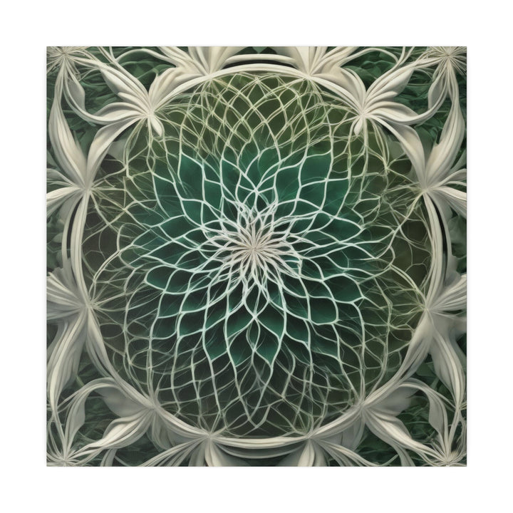 Ethereal Floral Mandala - Matte Canvas - Canvas - g(0D·IO) - 32" x 32" (Square) - 0.75'' -