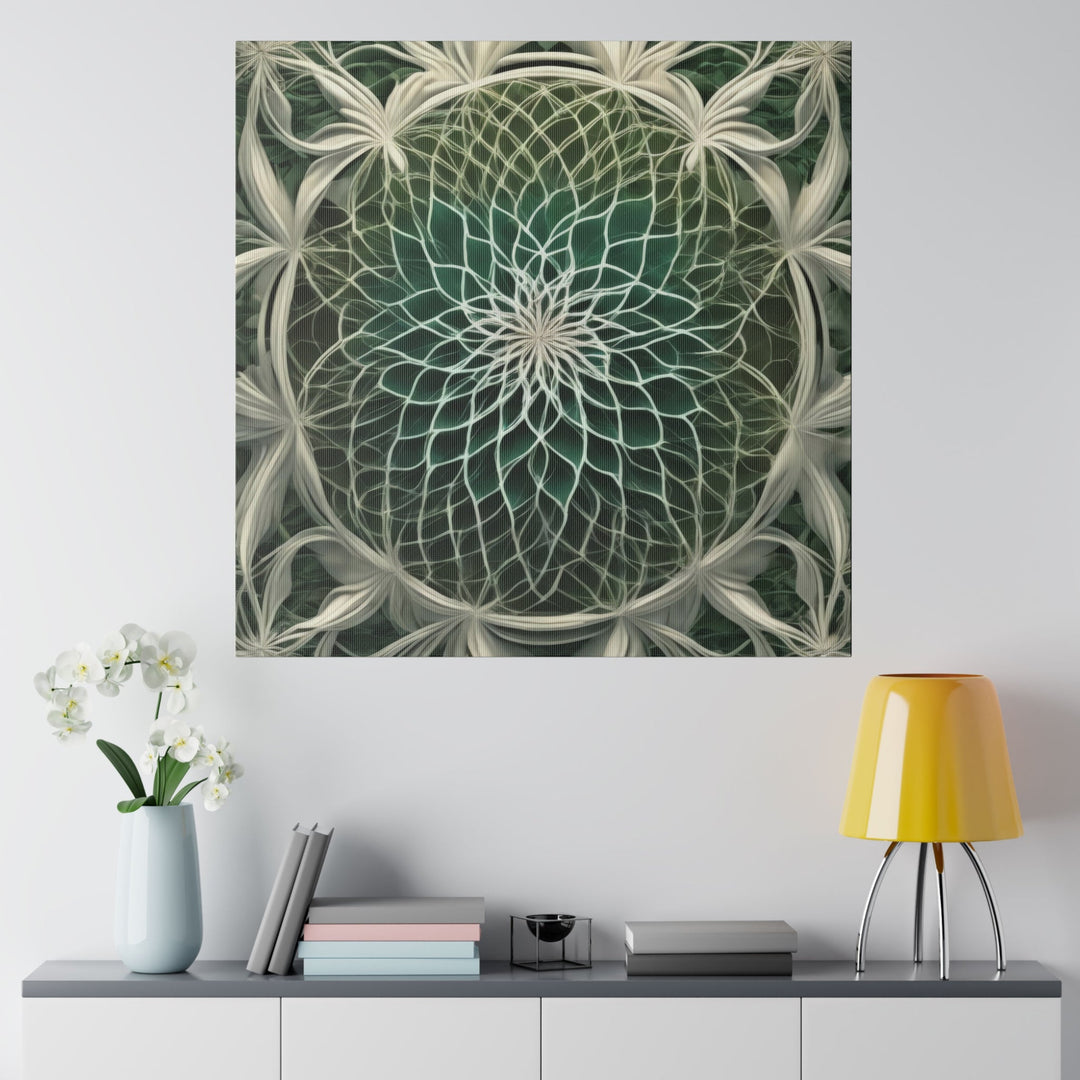 Ethereal Floral Mandala - Matte Canvas - Canvas - g(0D·IO) - 32" x 32" (Square) - 0.75'' -