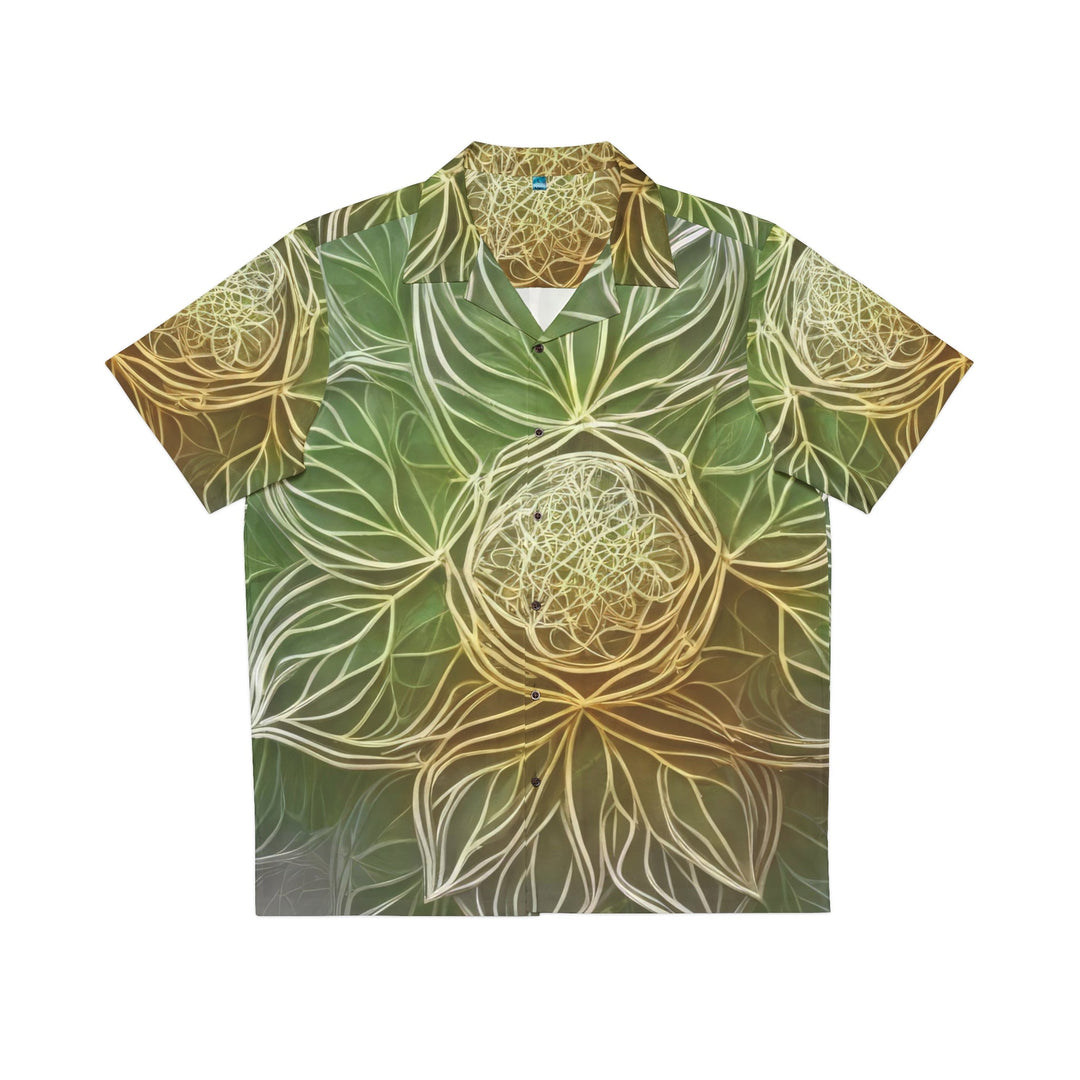 Ethereal Floral Mandala - Men's Hawaiian Shirt - All Over Prints - g(0D·IO) - S - Black -