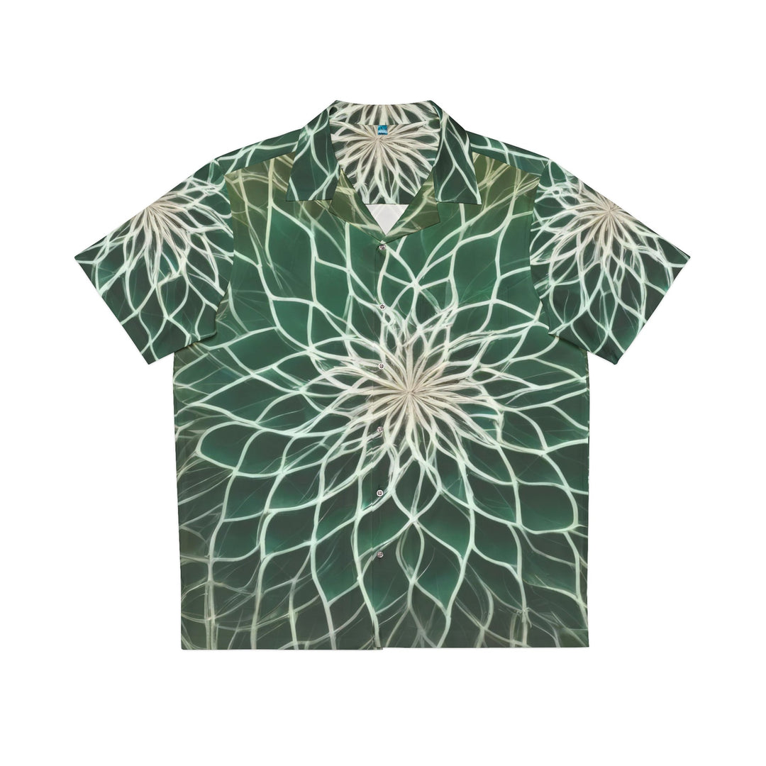 Ethereal Floral Mandala - Men's Hawaiian Shirt - All Over Prints - g(0D·IO) - S - White -