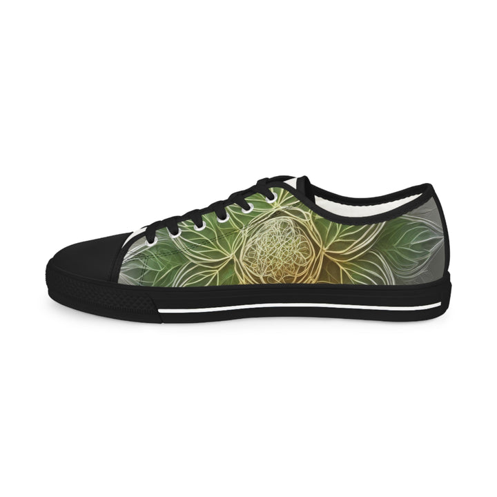 Ethereal Floral Mandala - Men's Lowtop Sneakers - Shoes - g(0D·IO) - US 5 - Black sole -