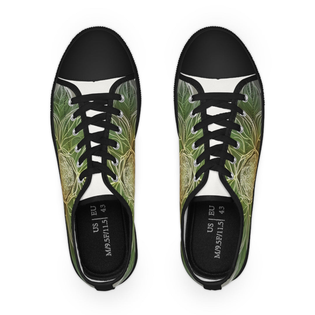 Ethereal Floral Mandala - Men's Lowtop Sneakers - Shoes - g(0D·IO) - US 5 - Black sole -