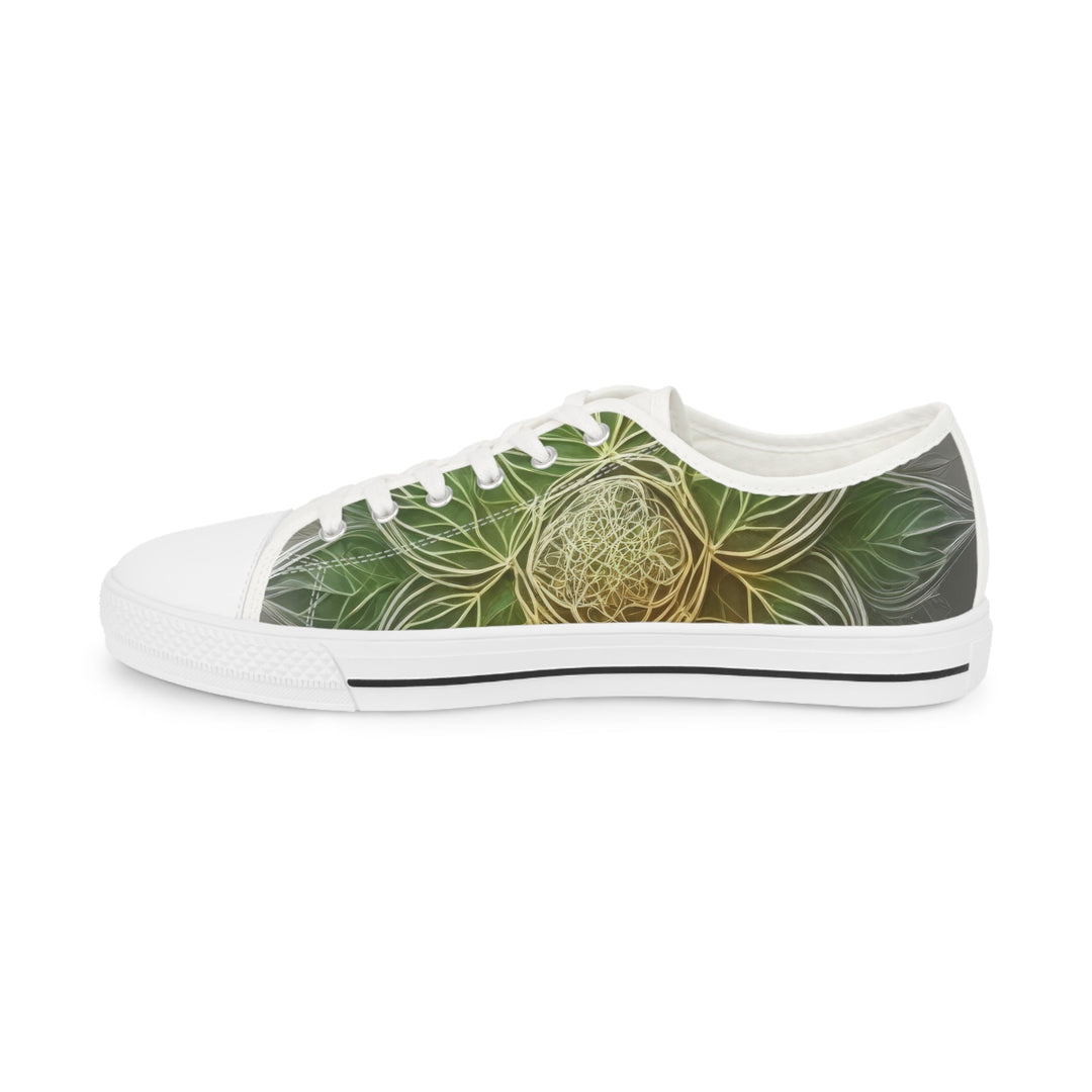 Ethereal Floral Mandala - Men's Lowtop Sneakers - Shoes - g(0D·IO) - US 5 - Black sole -