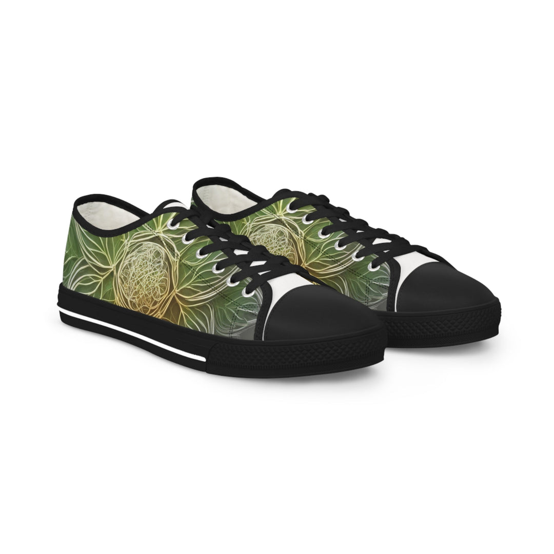 Ethereal Floral Mandala - Men's Lowtop Sneakers - Shoes - g(0D·IO) - US 5 - Black sole -