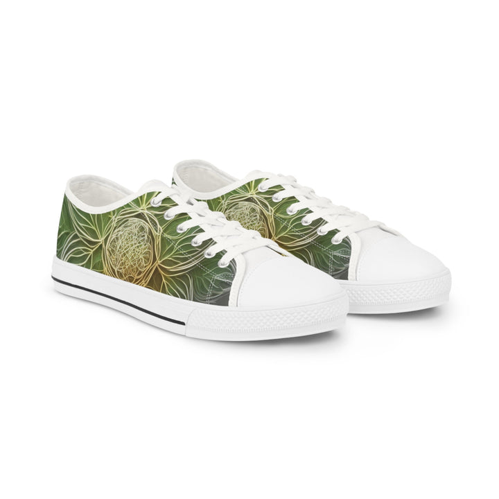 Ethereal Floral Mandala - Men's Lowtop Sneakers - Shoes - g(0D·IO) - US 5 - White sole -