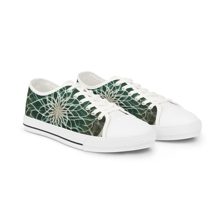 Ethereal Floral Mandala - Men's Lowtop Sneakers - Shoes - g(0D·IO) - US 5 - White sole -