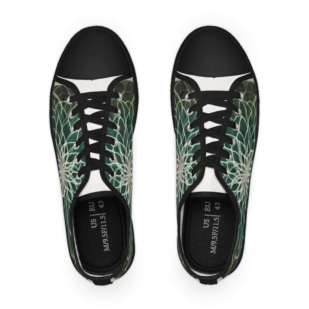 Ethereal Floral Mandala - Men's Lowtop Sneakers - Shoes - g(0D·IO) - US 5 - Black sole -