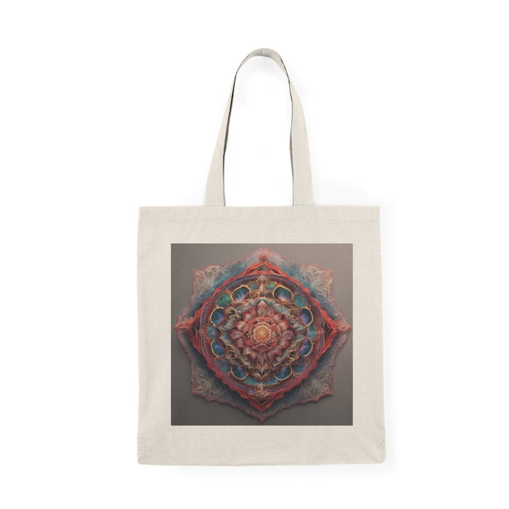 Ethereal Floral Mandala - Natural Tote Bag - Bags - g(0D·IO) - 15" x 16" - Natural -