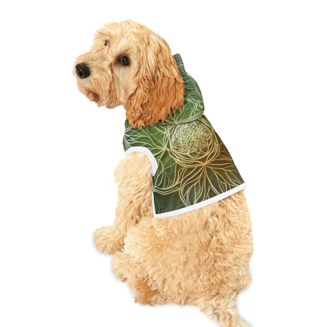 Ethereal Floral Mandala - Pet Hoodie - Pets - g(0D·IO) - XXS - Black Rib -