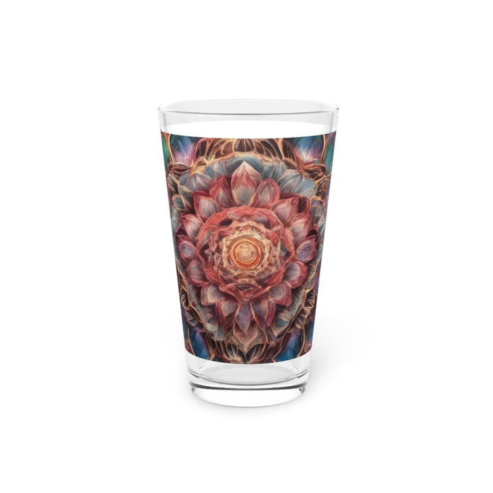 Ethereal Floral Mandala - Pint Glass - Mug - g(0D·IO) - 16oz - -