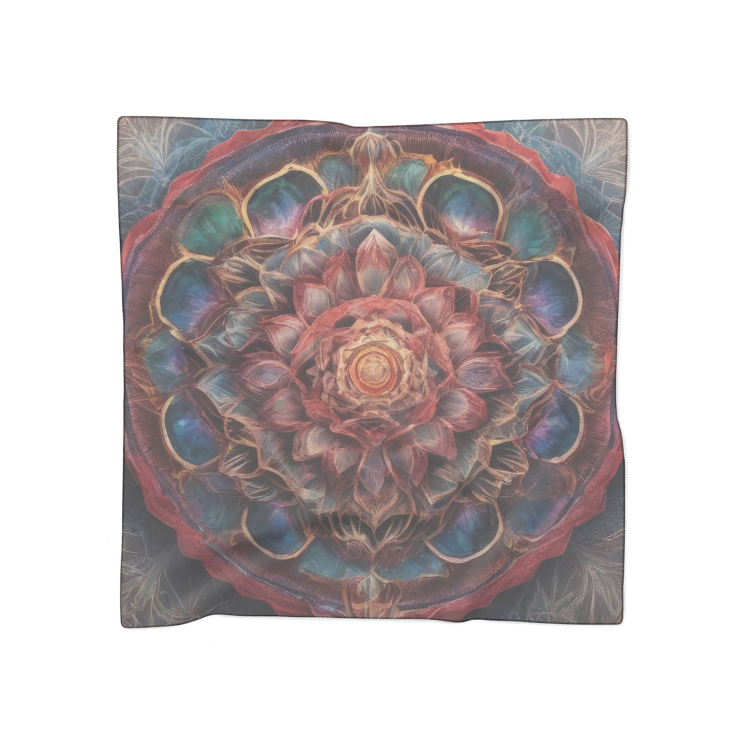 Ethereal Floral Mandala - Poly Scarf - Accessories - g(0D·IO) - Poly chiffon - 50" × 50" -